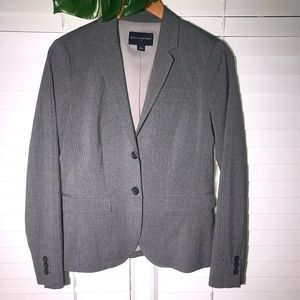 Grey Pinstripe Banana Republic Jacket/Blazer